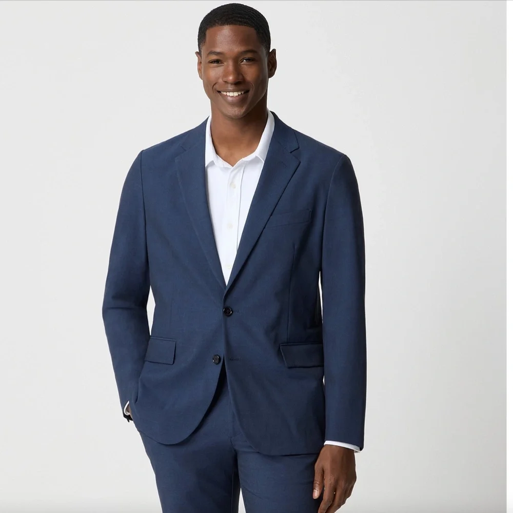 J. Crew Men's Slim-Fit Thompson Performance Suit Jacket, Navy, Size 34S Career